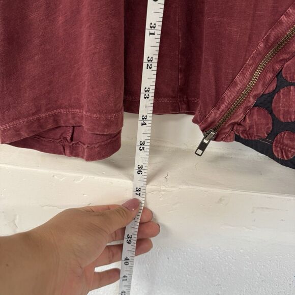 Chalet et Ceci Tunic Dress Cowl Neck Zip Abstract Long Sleeve Flawed Medium - Picture 9 of 11